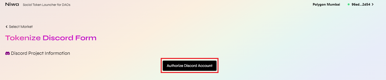 Authorize Discord Account